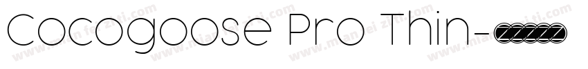 Cocogoose Pro Thin字体转换